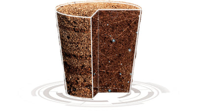 Smart soil with nutrients and that automatically seeds inside. A patented nano material  that automatically releases nutrients, oxygen and water your plants needs to thrive.